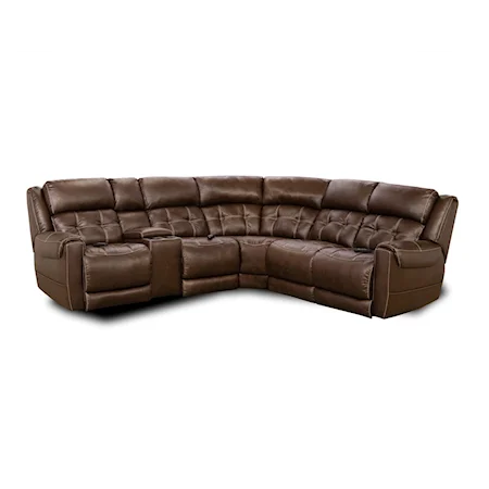 Casual L-Shaped Power Reclining Sectional